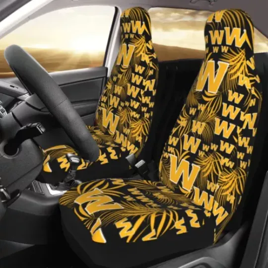 2pcs Washington Redskins Elastic Car Seat Covers Printed Seat Cover Universal