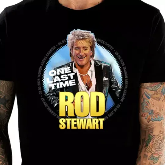 LOT Rod Stewart 2025 tour shirt BLACK SHIRT