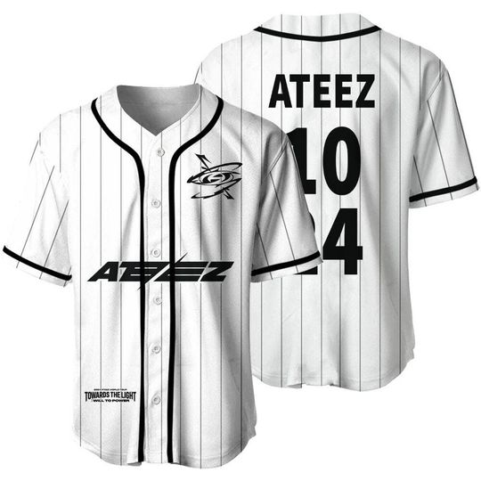 Ateez Custom Baseball Jersey, Personalized Birthday Gift, Tour Fan Outfit, Member Name Jersey