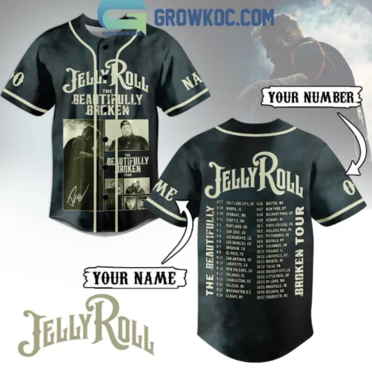 Custom Jelly Roll Ready For The Beautifully Broken Tour 2025 Baseball Jersey