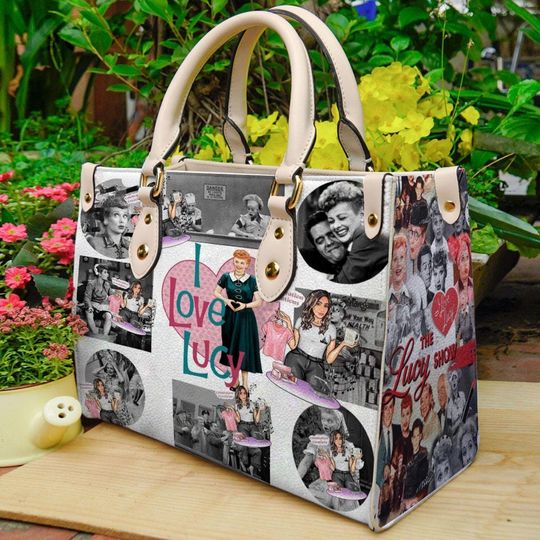 I Love Lucy Leather Handbag, Cartoon I Love Lucy Bag, Shoulder Bag, Gift For Her