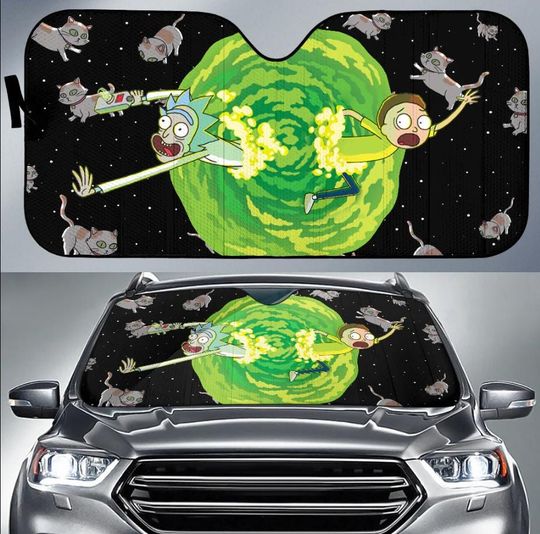 Rick and Rickandmorty Car Auto Sunshade, Rick Rickandmorty Car Decor, Rick & Rickandmorty Lover, Rick Rickandmorty Auto Sunshade, Car Sun Protector, Auto Decor Screen