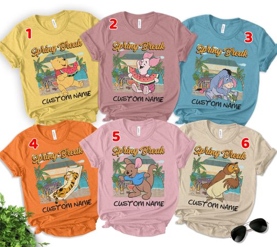 Disneyland Pooh Spring Break Trip Shirt, Disneyland Cruise Trip, Family Vacation Shirt, Pooh Cruise Squad Shirt, Cruise Beach Shirt