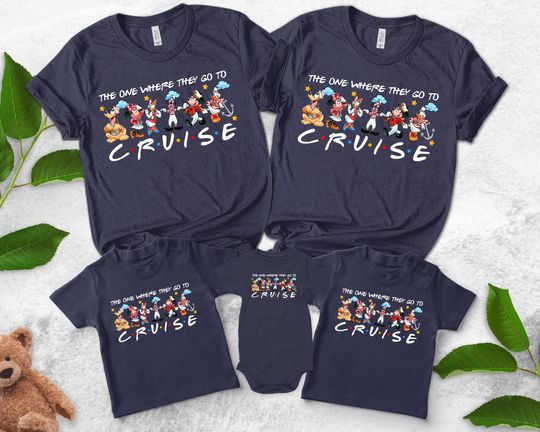 The One Where They Go To Cruise Shirt, Disney Cruise Shirt, Family Cruise Shirt, Disney Family Shirts, Mickey And Friends Shirt