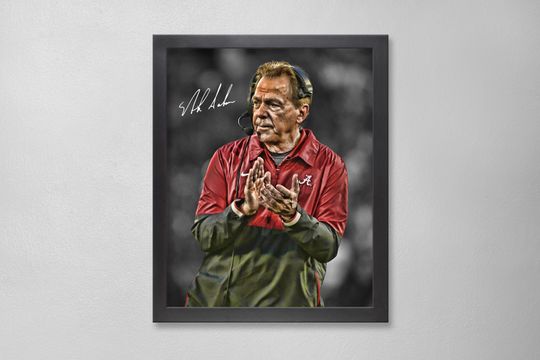 Nick Saben Albm Crimson Tide Poster