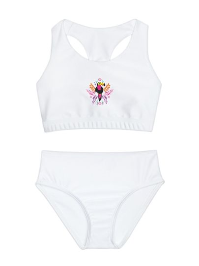 Toucan Bird Girls Two Piece Swimsuit (AOP)