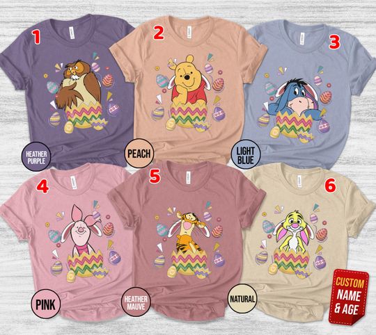 Disney Winnie The Pooh Easter Shirt/Easter Pooh Bear Shirt/Disney Tigger Easter Shirt/Disney Piglet Easter Shirt/Disney Eeyore Easter