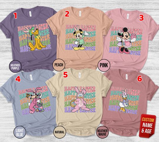 Disney Easter Shirt 2025/Mickey and Friends Bunny Ears Shirts/Disney Easter Shirt/Easter Disneyland shirt/Easter Gifts/Disney Bunny