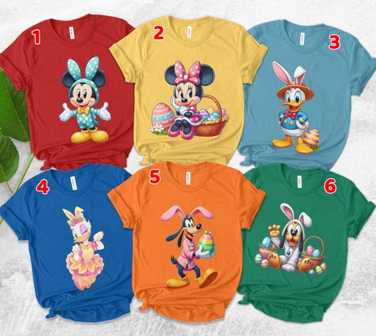 Happy Easter Mickey And Friends Shirt, Easter Disney Characters Shirt, Easter Day Shirt, Disney Matching Tee, Disney Family