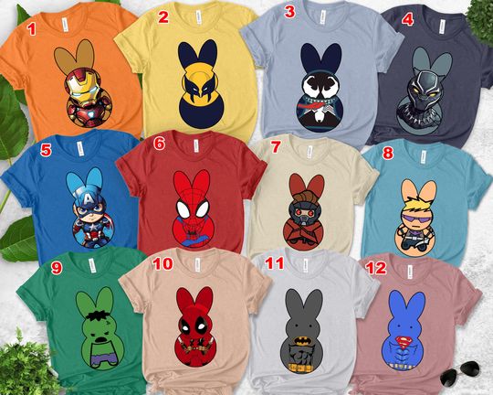 Easter Day Super Heroes Toddler Shirt, Easter Day Boy Bodysuit, Easter Day Boy Shirt, Cute Easter Bunny Boy Shirt