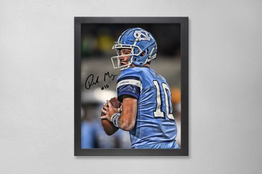 Drake Maye North Carolina Tar Heels Poster