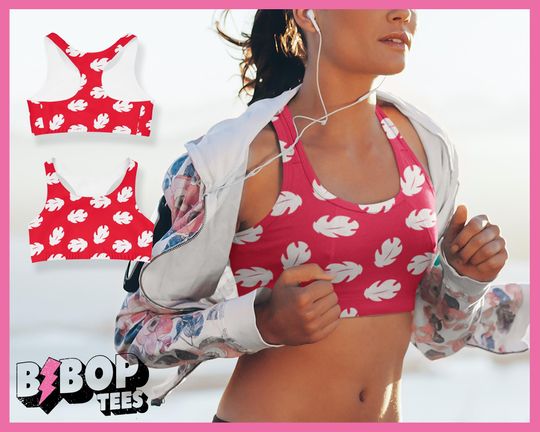 Lilo and Stich Run Disney Workout Disney Fitness Sports Bra