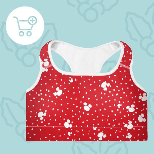 Polka Dot Red Padded Sports Bra  Polka Dot Workout Set  Matching Marathon Outfits Bachelorette Shirts