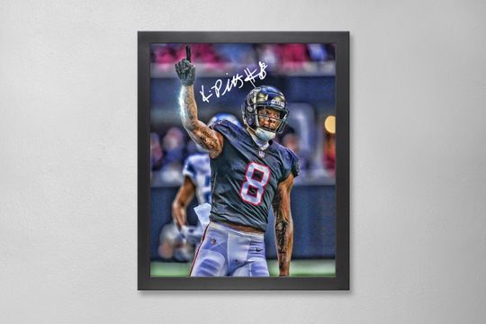 Kyle Pitts Atlanta Falcons Poster Art Autographed football