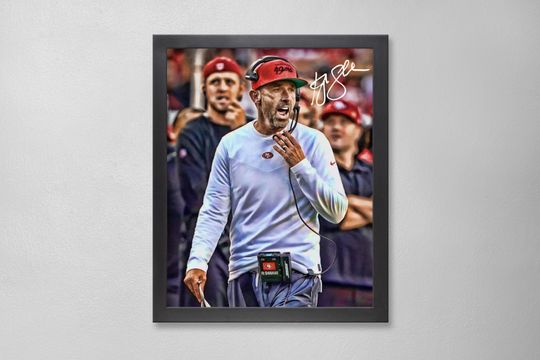 Kyle Shanahan San Francisco 49ers Poster Art Autographed football