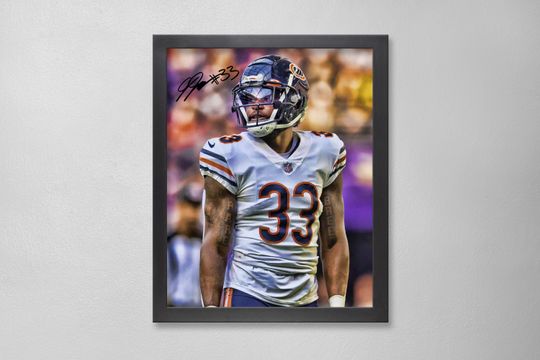 Jaylon Johnson Chicago Bears Poster Art Autographed football