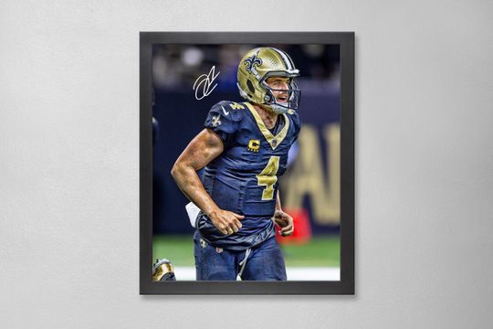 Alvin Kamara New Orleans Saints Poster Art Autographed football