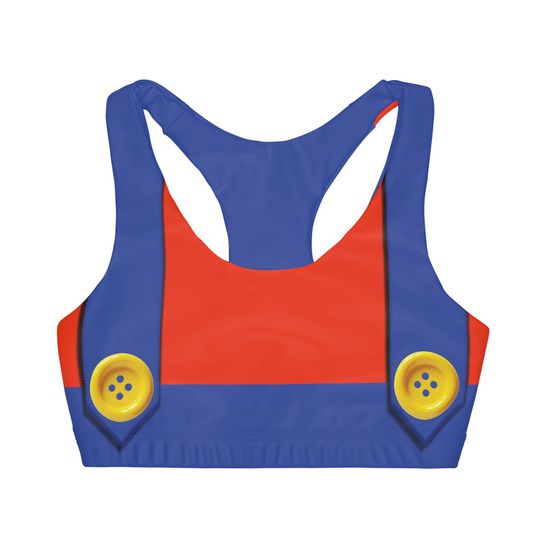 Red plumber Girls' Double Lined Seamless Sports Bra