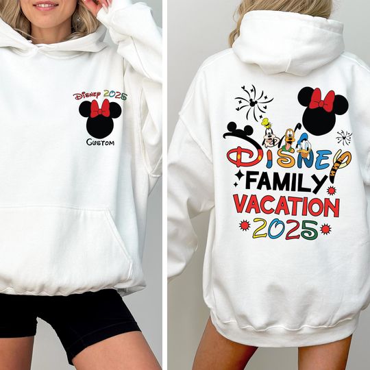 Custom Disney Family Vacation 2025 Hoodie,Disneyland 2025 Hoodie,Disneyworld Family Trip Hoodie,Mickey Mouse 2025 Hoodie,Disney 2025 Hoodie