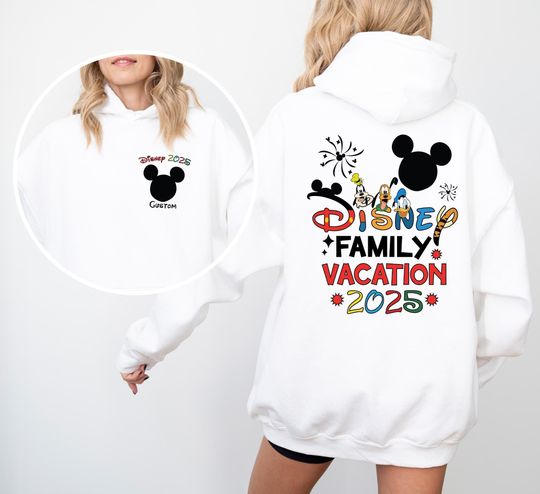 Disney Family Vacation 2025 Hoodie, Disneyland 2025 Hoodie, Disneyworld Family Trip,Mickey Mouse 2025, Disney 2025 Hoodie, Birthday Girl Mom