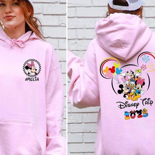 Disneyworld Hoodies Family Custom, 2025 Disneyworld Hoodies For Family Matching, Mickey And Friends Outfits, Custom Name Disney Hoodies