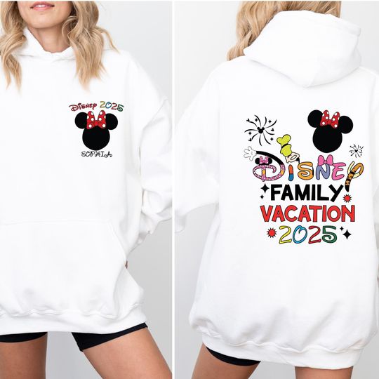 Custom Disney 2025 Family Vacation Hoodie, Mickey Castle 2025 Hoodie, Disneyworld 2025 Hoodie, Disneyland Family Trip Hoodie, Disney Family