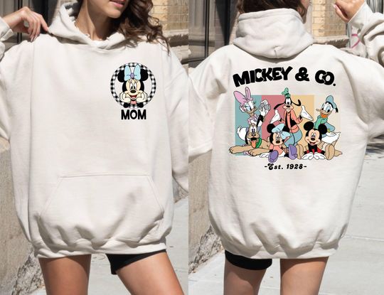 Custom Mickey & Friends Hoodie, Disney Vacation Hoodie, Checkered Magic Kingdom Family Matching Trip Hoodie, Disney 2025 Family Trip Hoodie