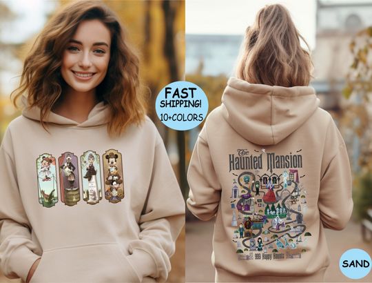 Haunted Mansion Map Hoodie, Retro Haunted Mansion shirt, Stretching Room Tee, Disney Vintage Halloween Shirt, Disney Family Trip Hoodie