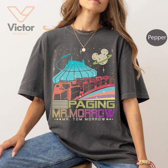 Retro Paging Mr Morrow Shirt, Disney Space Mountain Shirt, Tomorrowland Tee, Disney People Mover, Magic Kingdoms Peoplemover