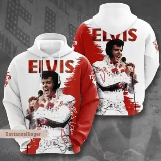 Elvis Presley 3D Hoodie, Elvis Presley Tour 3D Hoodie