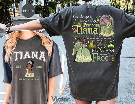 Discover Retro Tiana Princess Comfort Color Shirt, Disney Princess Shirt, Princess and the Frog Shirt, Disney Tiana Shirt, Disney Girl Trip Shirts