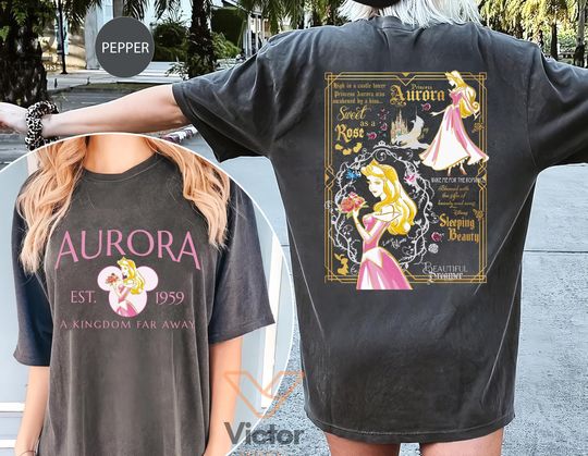 Retro Aurora Princess Comfort Color Shirt, Sleeping Beauty Shirt, Vintage Disney Princess Shirt, Disney Aurora Shirt, Disney Girl Trip Shirt