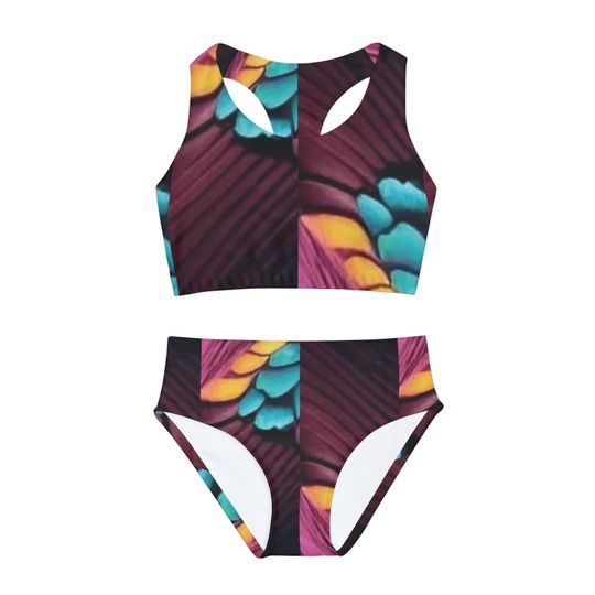 Celion Fashion World's Girls Two Piece Swimsuit (AOP).