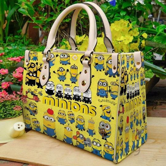 Minions Leather Handbag, Minion Leather Handbag, Disney Minion Leather Handbag