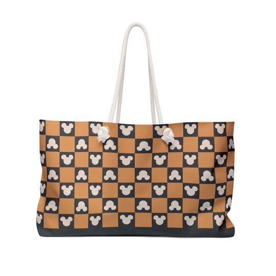 Mickey Halloween Checkered Weekender Bag, Disney Weekender bag