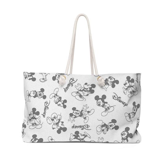 Discover Retro Disney Weekender Bag - Mickey Weekender Bag - Disney Vintage Gift - Mickey Weekender Bag