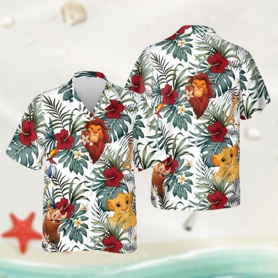 The Lion King Hawaiian Shirt, Disney Lion King Beach Hawaiian Shirt, Mufasa Simba Nala Hawaii Shirt, Disneyland Hawaiian Shirt