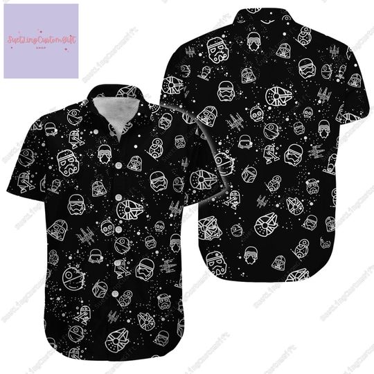 Discover Star Wars Hawaiian Shirt, Star Wars Characters Hawaiian Shirt, Star Wars Movie Hawaiian Shirt, Disney Hawaiian Shirt