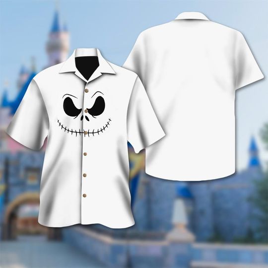 Jack Skellington Costume Hawaiian Shirt, Disney The Nightmare Before Christmas Character 3D Hawaiian Shirt