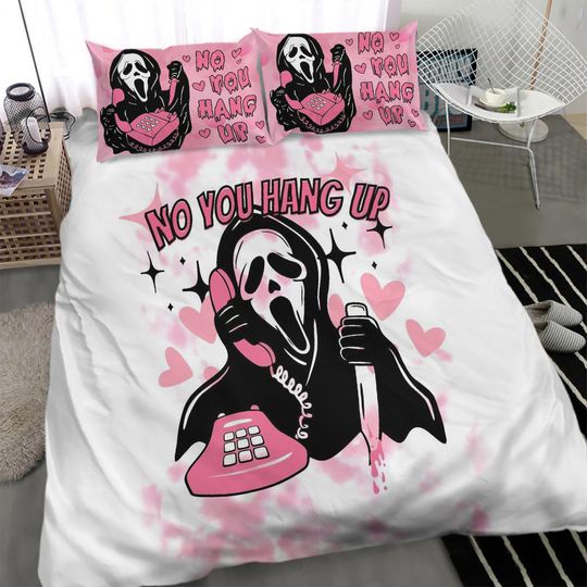 Ghostface No You Hang Up Horror Scream Halloween Bedding Set