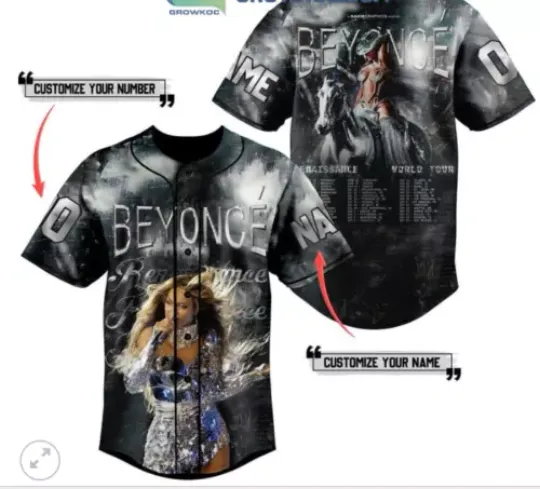 Discover Beyonce Enaissance World Tour Personalized baseball jersey