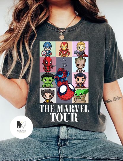 Marvel Characters shirt, The Marvel Tour, Superhero shirt, Spidey and His Amazing Friends shirt, Captain America Ironman Hulk Spiderman Tees