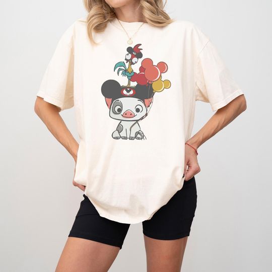 Disney Moana Shirt, Hei Hei and Pua Shirt, Moana Princess Shirt, Disney Balloon Shirt, Magic Kingdom Shirt, Disney Princess Shirt