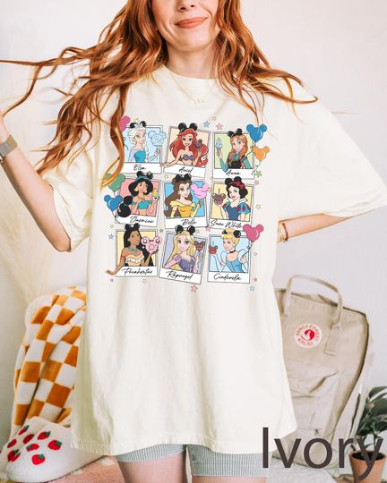 Retro Disney Princess Shirt, Princess Shirt, Disney Balloon Shirt, Disney Trip Shirt, Belle, Cinde, Tiana, Rapunzel Shirt, Disney Shirt