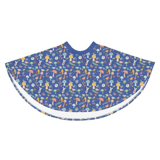 Alice in Wonderland Garden Skirt Curiouser and Curiouser Wonderland Skirt- Blue