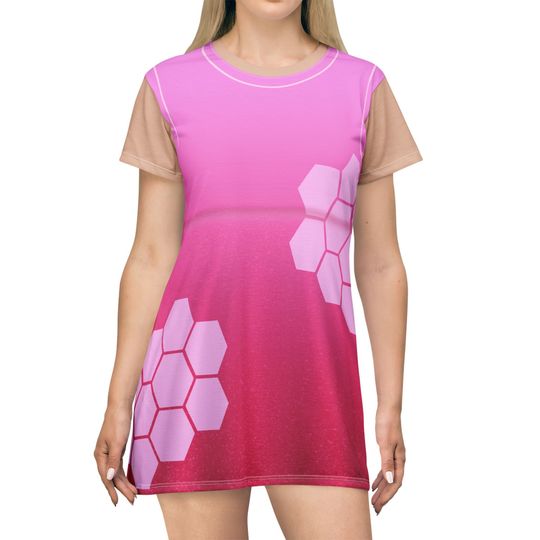 Z-O-M-B-I-E-S, Addison Cheerleader Pink Short Sleeve Dress, Zombies The Re-Animated Series Costume, Halloween Adult Cosplay, Seabrook Outfit