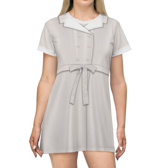 Cruella Costume, Cruella De Vil Beige Maid Uniform Dress, Cruella Deville Inspired Outfit, Disney Dresses for Women, Disney Halloween Dress