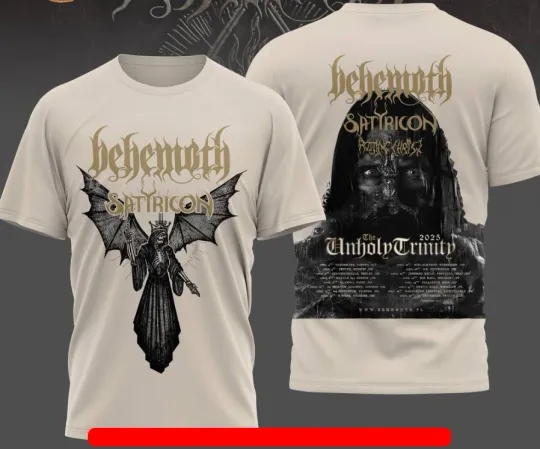 Behemoth Satyricon The Unholy Trinity Tour 2025 Shirt 3D Tshirt hot shirt