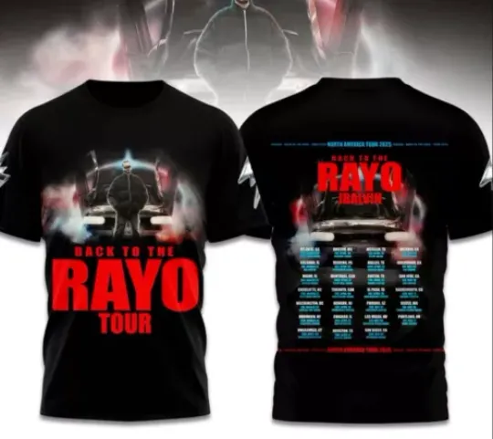 J Balvin Back To The Rayo Tour 2025 T-Shirt 3D, J Balvin Back To The Rayo Tour