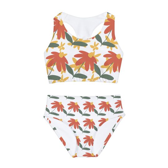 Girls AOP Swimwear | Two-Piece Swimsuit Set | Fun All-Over Print for Summer Adventures